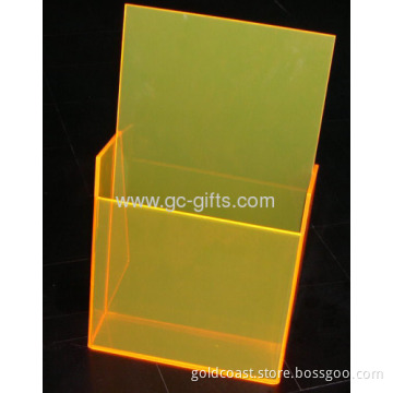 Plastic Leaflet Display Holder One Pocket Yellow 